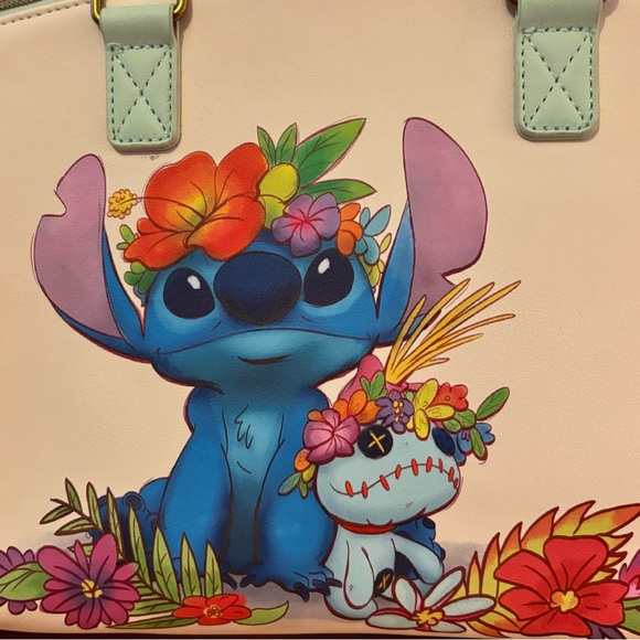 Loungefly Disney Lilo & Stitch Floral Satchel Bag - Picture 5 of 5